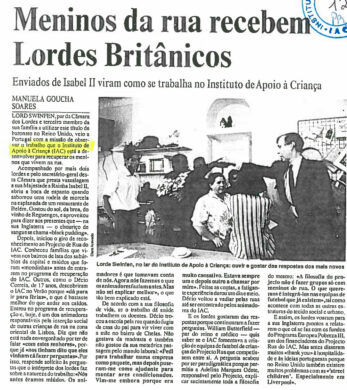 Notícia do "Expresso" - 19 de Março de 1994