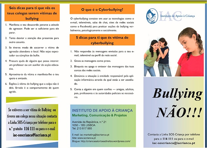 Panfleto "Bullying NÃO!!!"